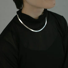 画像をギャラリービューアに読み込む, ワイドスネークチェーン シルバーチョーカー Silver925
