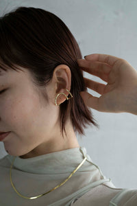 2WAYワイド シルバーイヤーカフ Silver925