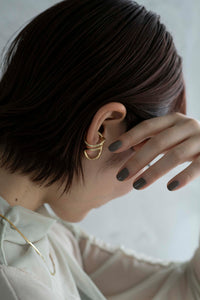 2WAYワイド シルバーイヤーカフ Silver925
