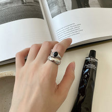 画像をギャラリービューアに読み込む, ブラックオニキス シルバーリングセット Silver925
