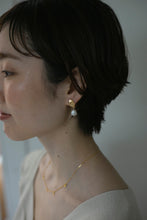 画像をギャラリービューアに読み込む, プレート淡水パール シルバーピアス Silver925
