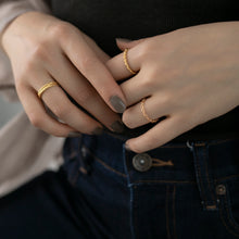 画像をギャラリービューアに読み込む, オレンジゴールドチェーン シルバーリング Silver925
