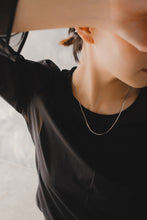 画像をギャラリービューアに読み込む, スリムフラットチェーン シルバーネックレス Silver925

