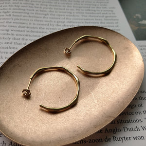 シンプルフローフープ シルバーピアス Silver925