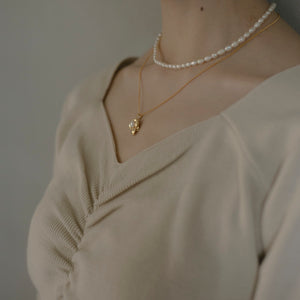 パールフラワー シルバーネックレス Silver925
