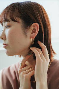 シンプルフローフープ シルバーピアス Silver925