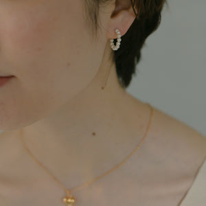 パールフープ シルバーピアス Silver925