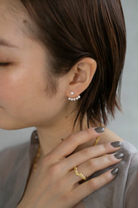 2WAY ラインパール シルバーピアス Silver925